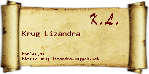 Krug Lizandra névjegykártya